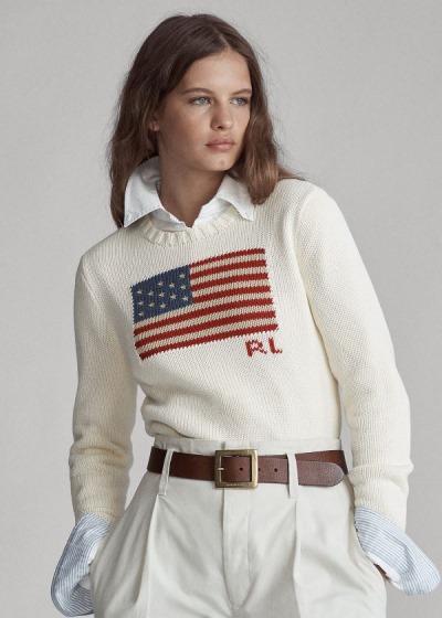 Suéter Polo Ralph Lauren Flag Algodão Crewneck Mulher 98543-SOVW